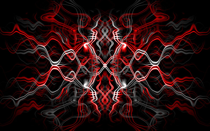 Abstract red and white light patterns