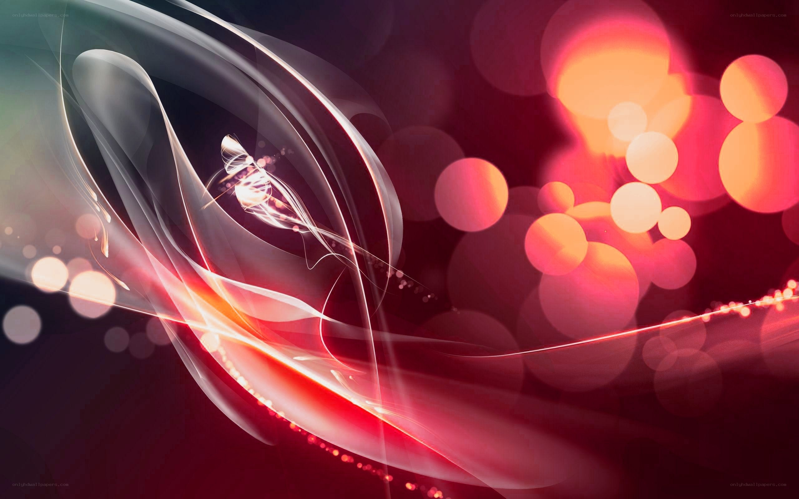 Abstract red and white light waves