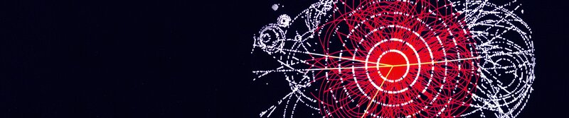 abstract red and white particle trails