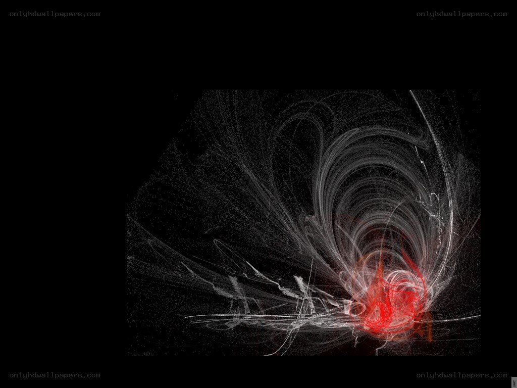 Abstract red and white swirl