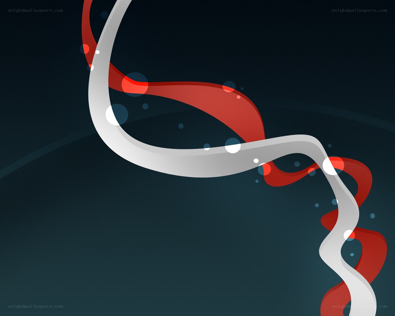 Abstract red and white swirl