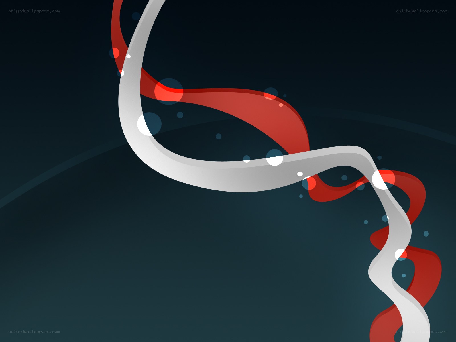 Abstract red and white swirl