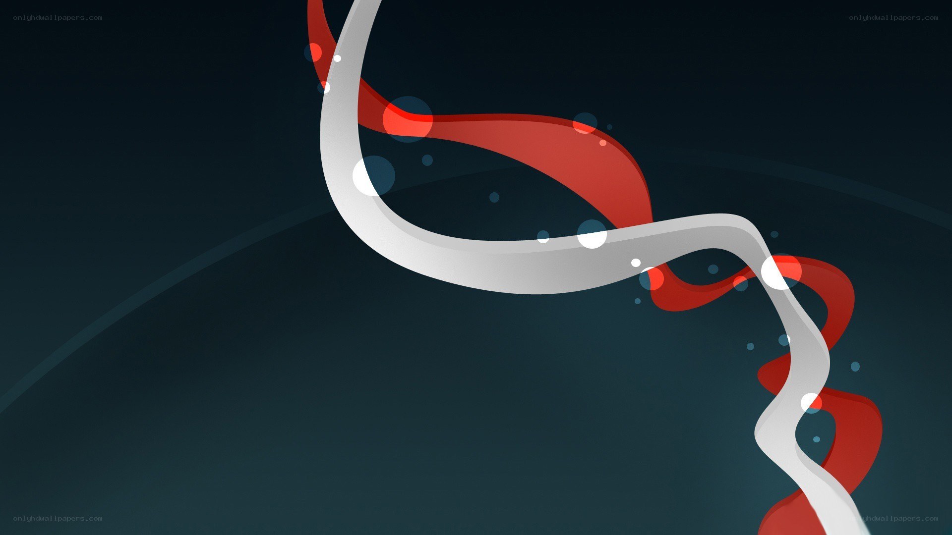 abstract red and white swirl