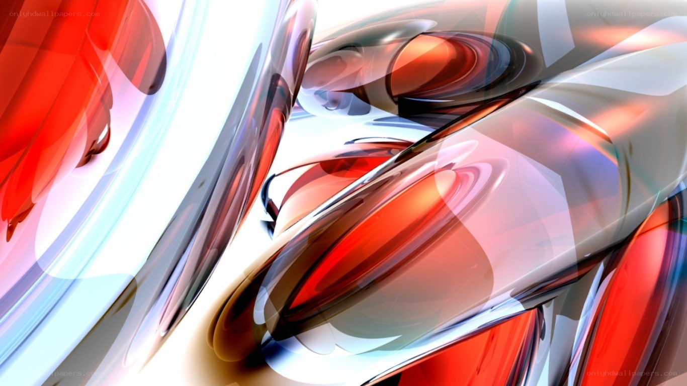 Abstract red and white swirls