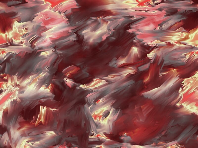 Abstract Red and White Swirls — Chaotic