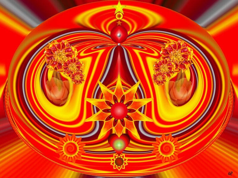 Abstract Red and Yellow Design — Vibrant