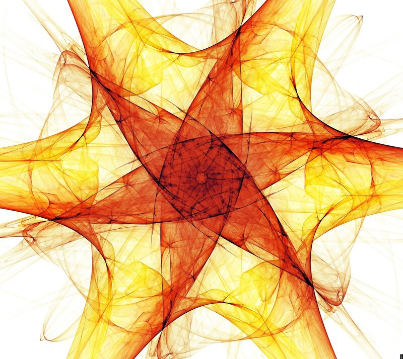 Abstract red and yellow fractal design