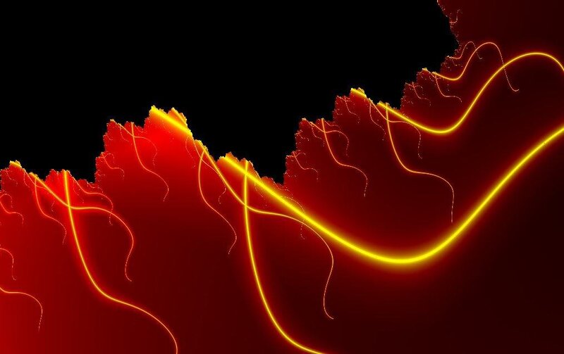 Abstract red and yellow fractal design