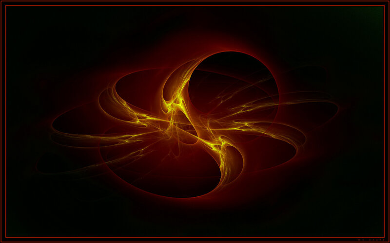 Abstract red and yellow fractal design