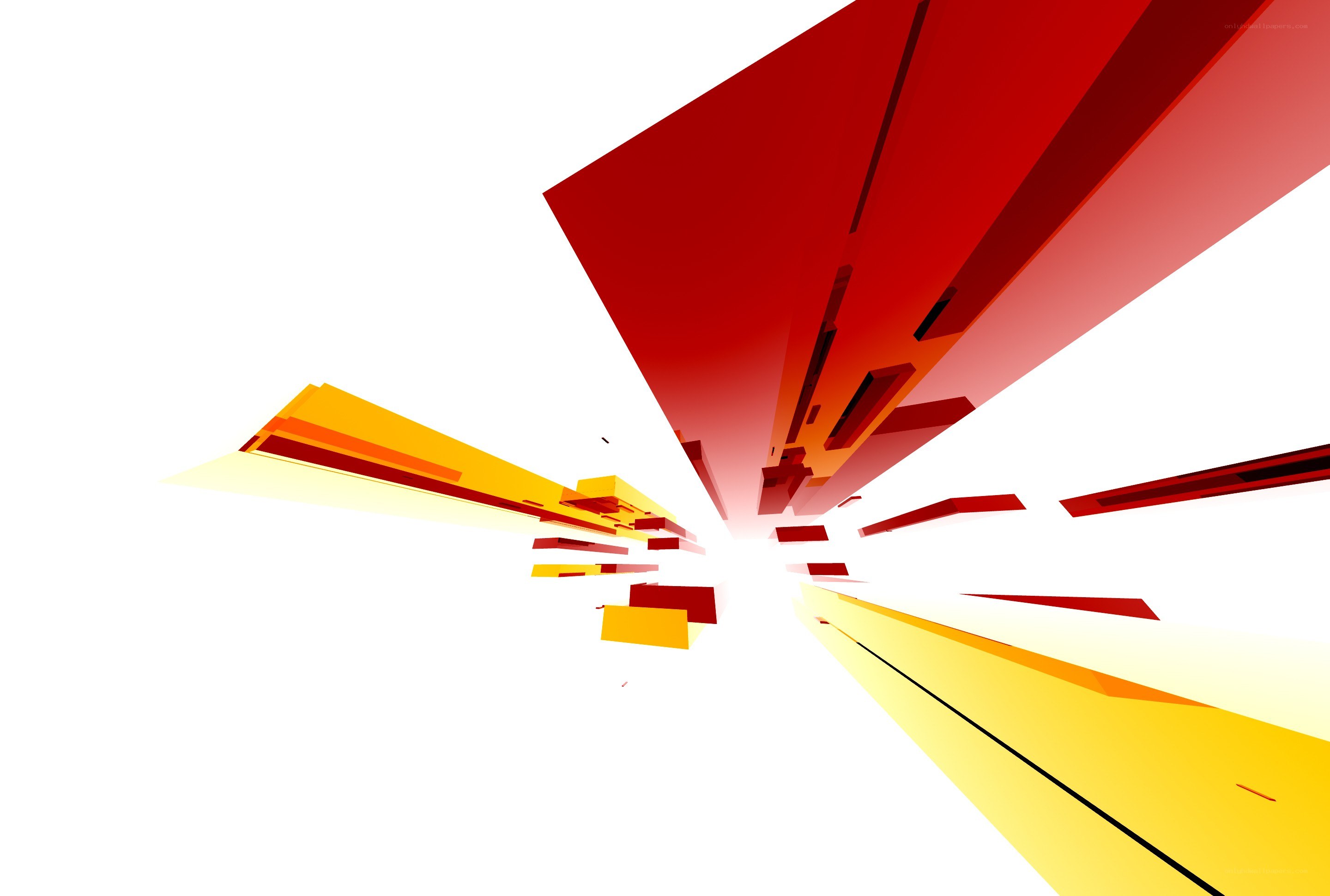 abstract red and yellow geometric design