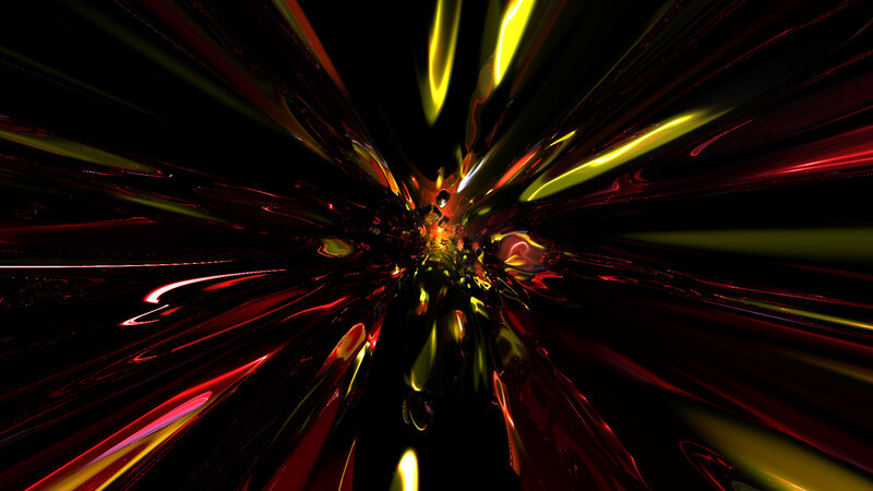 Abstract red and yellow light burst