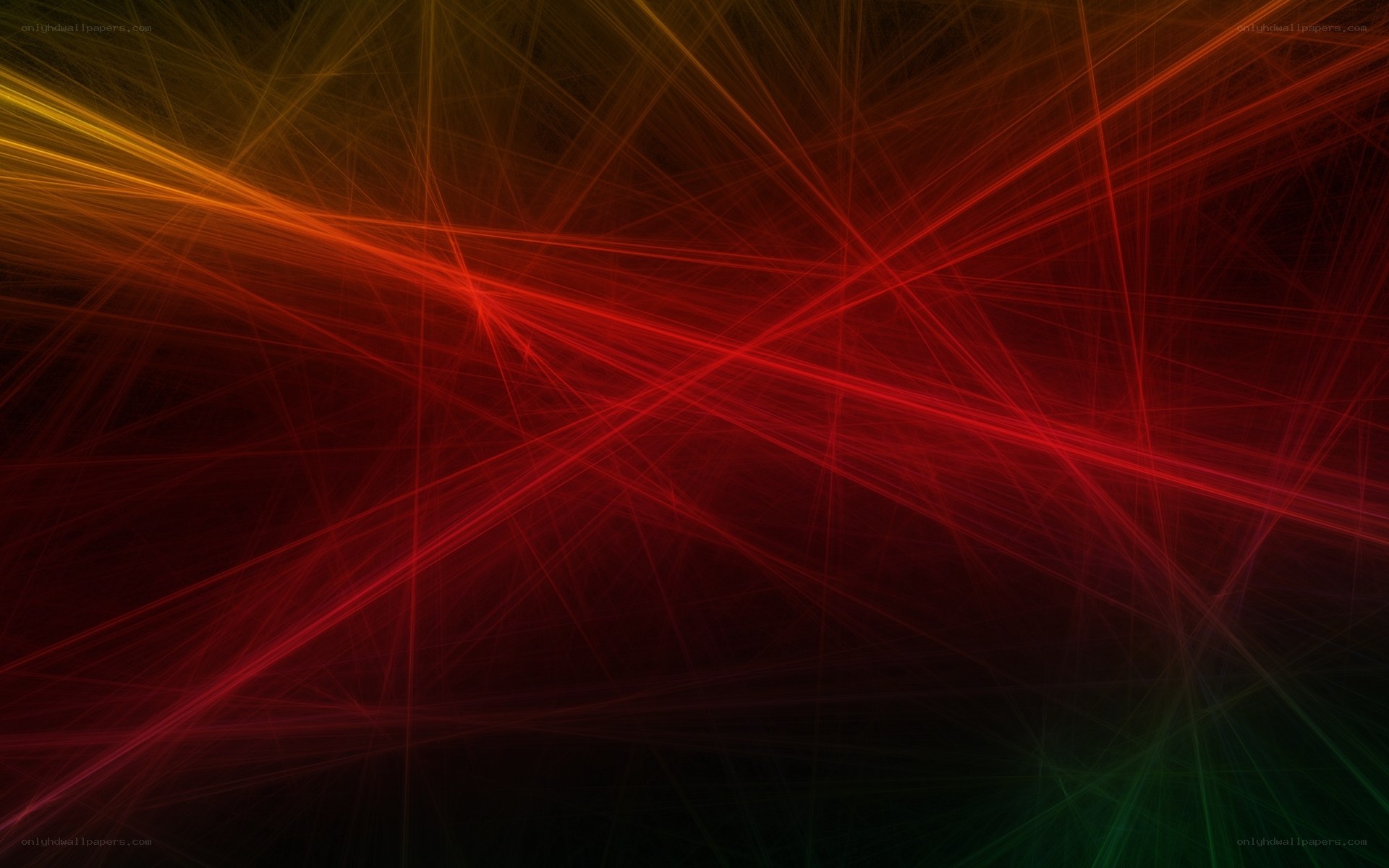 Abstract red and yellow light streaks