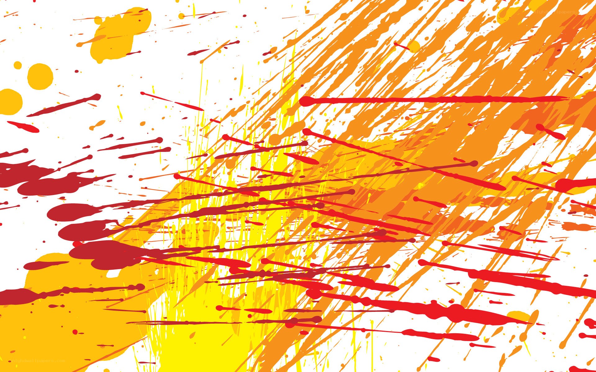 abstract red and yellow paint splatter