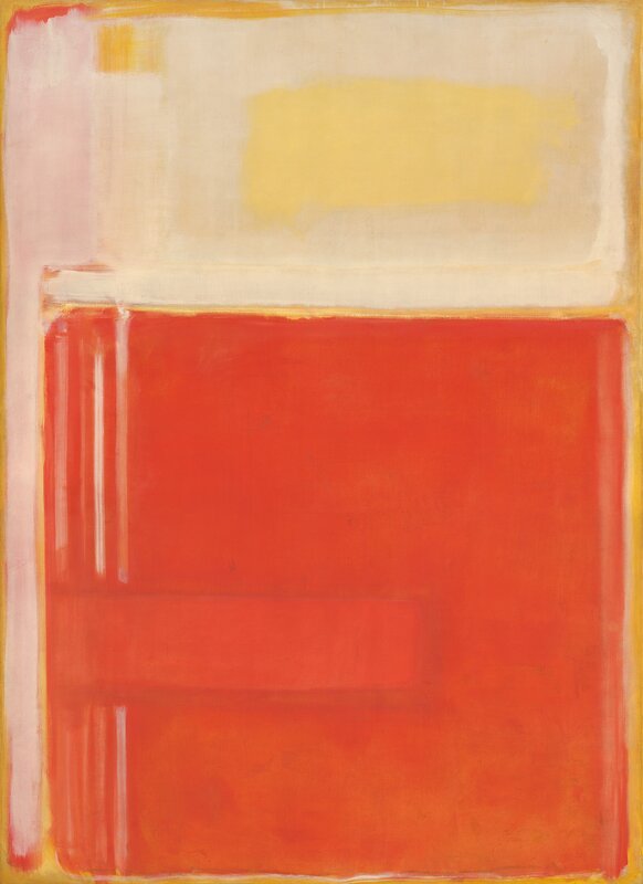 Abstract red and yellow painting