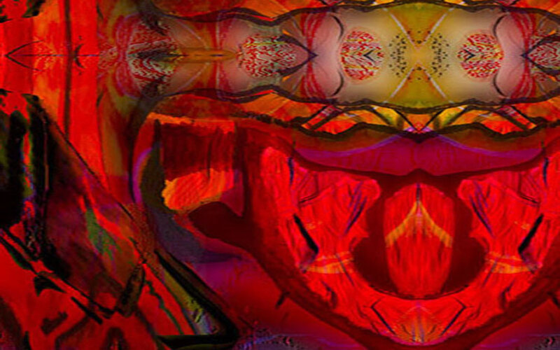 Abstract Red and Yellow Pattern — Intense