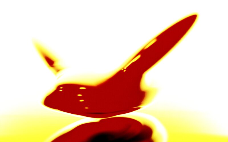 abstract red and yellow shape