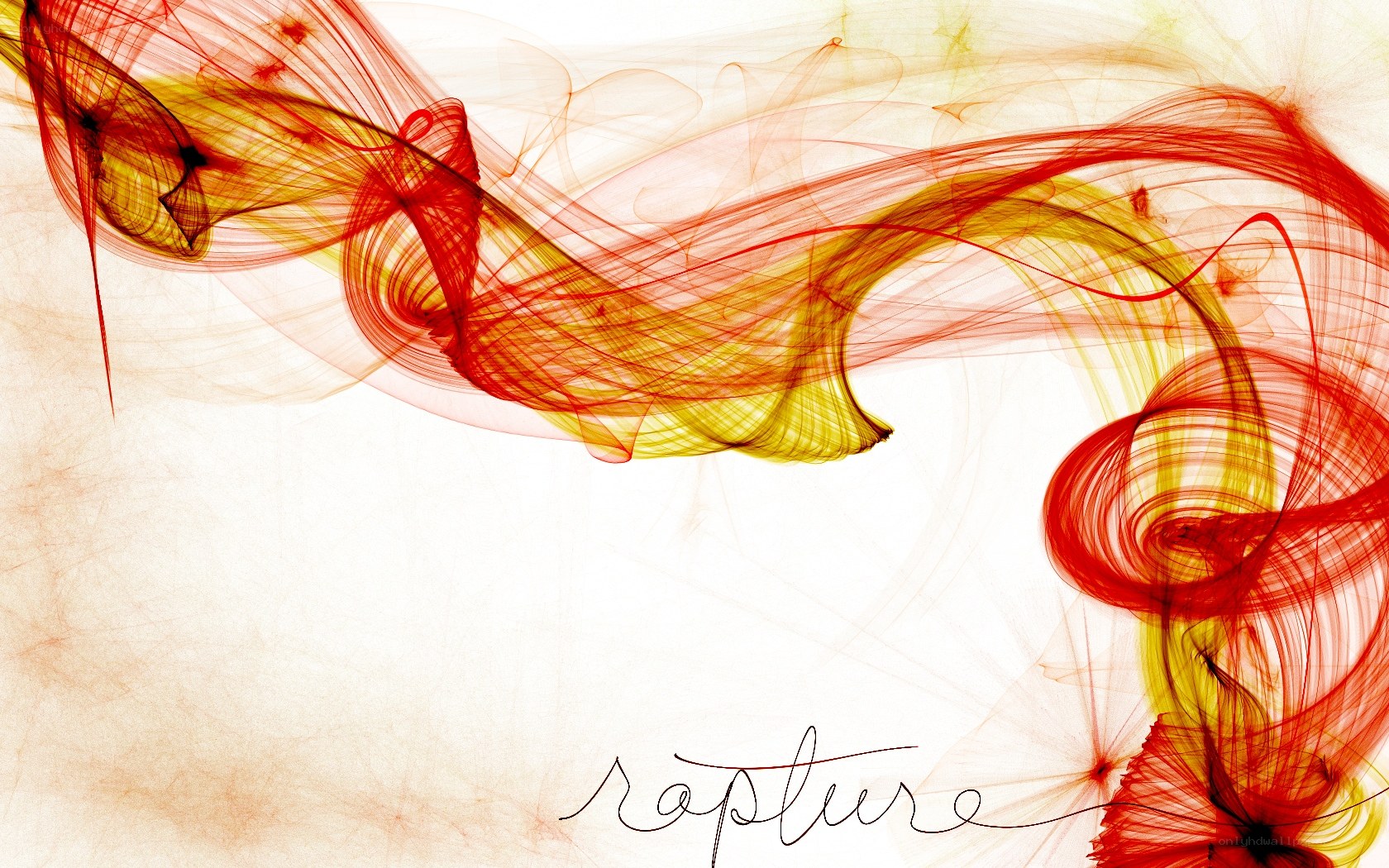 Abstract red and yellow swirls