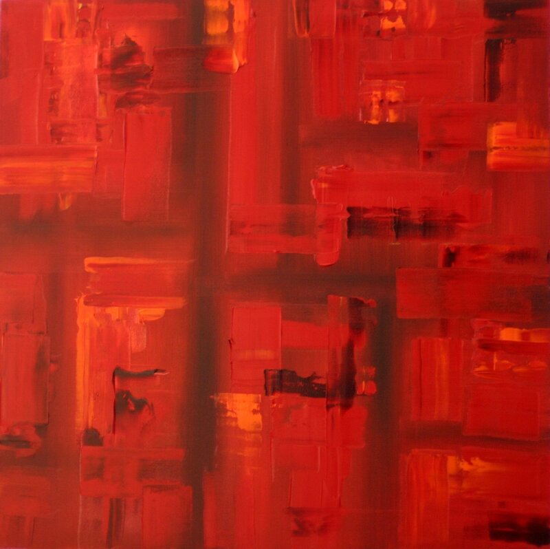 Abstract red brushstrokes