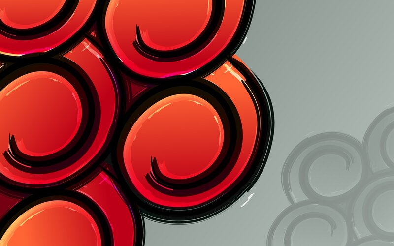 abstract red circles design