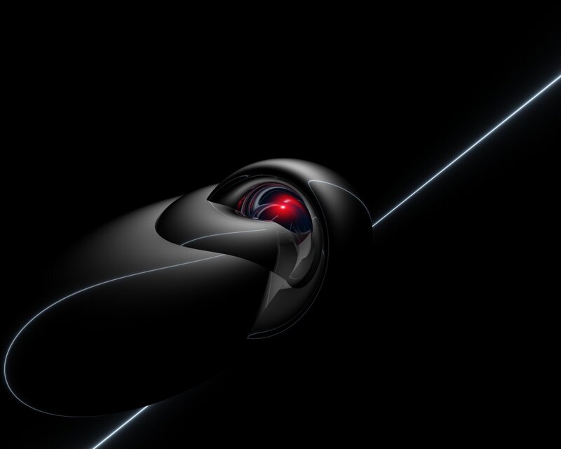 abstract red core sphere