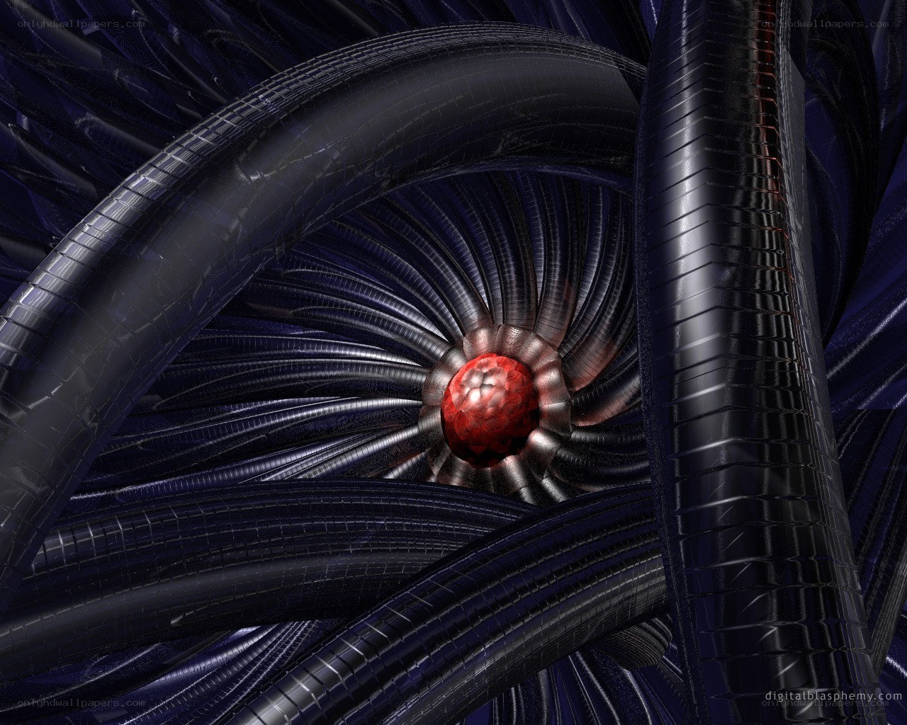 abstract red core spiral