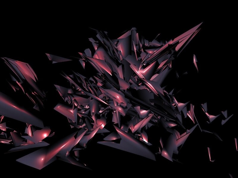 Abstract red crystal explosion