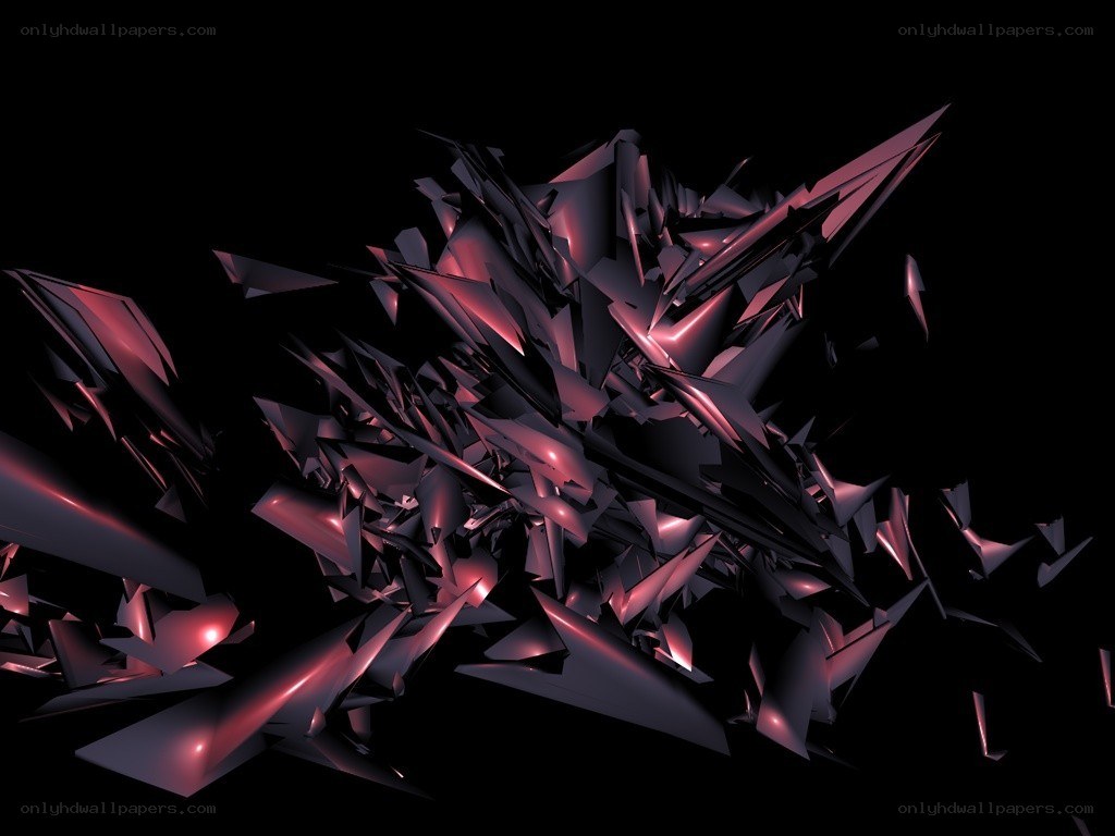 Abstract red crystal explosion
