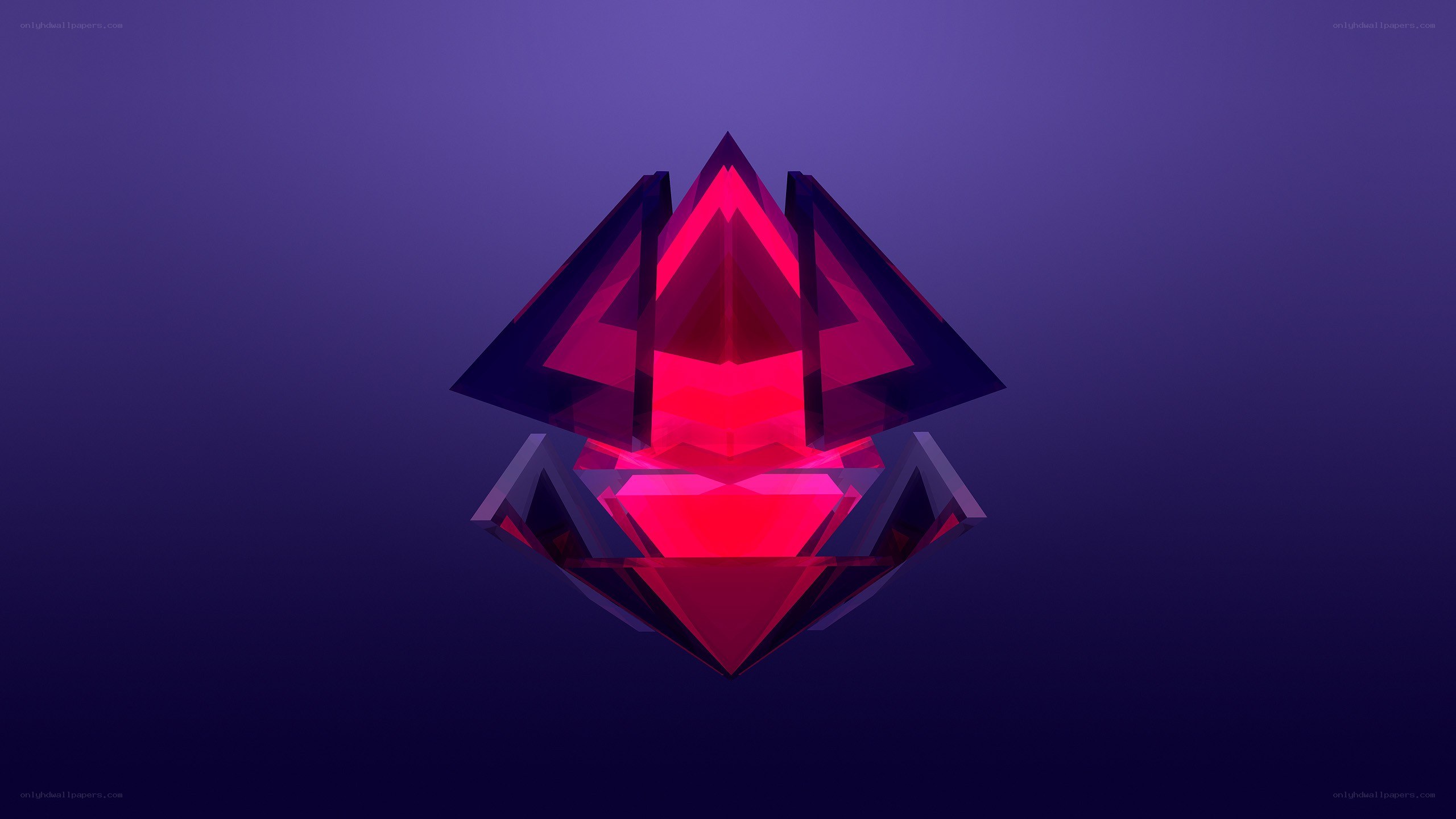 abstract red crystal geometry