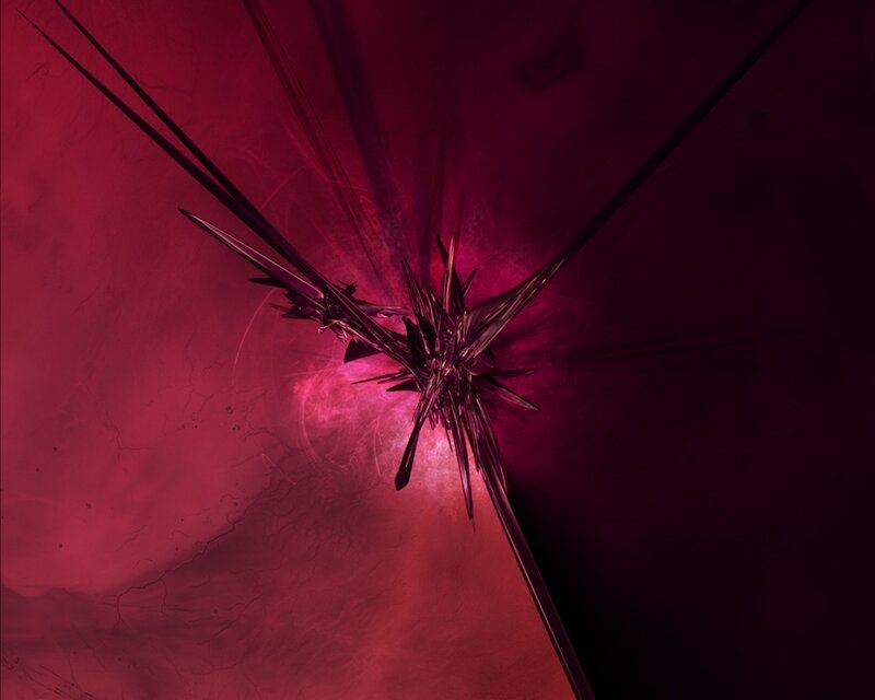 abstract red crystalline structure