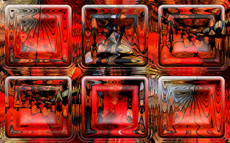 Abstract Red Cubes