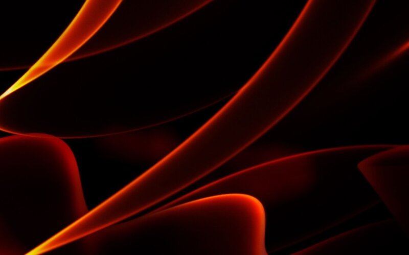 Abstract Red Curves — Black