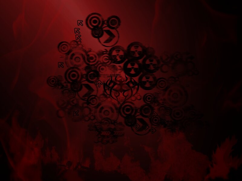 Abstract Red Design — Dark, Digital Art