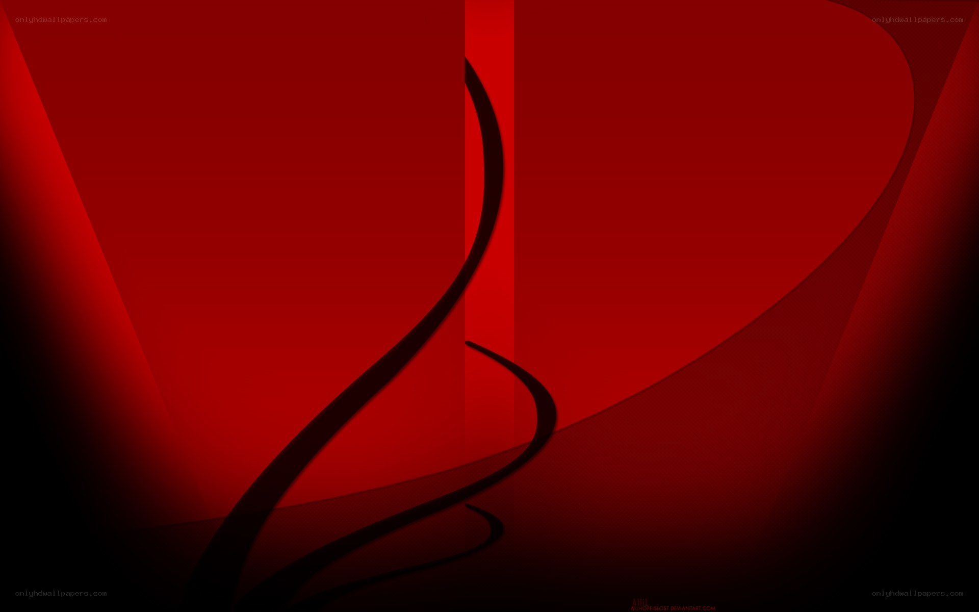 abstract red design with curves