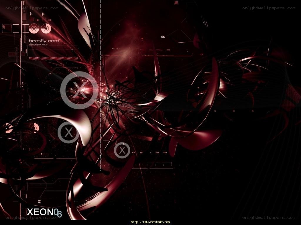 abstract red digital art