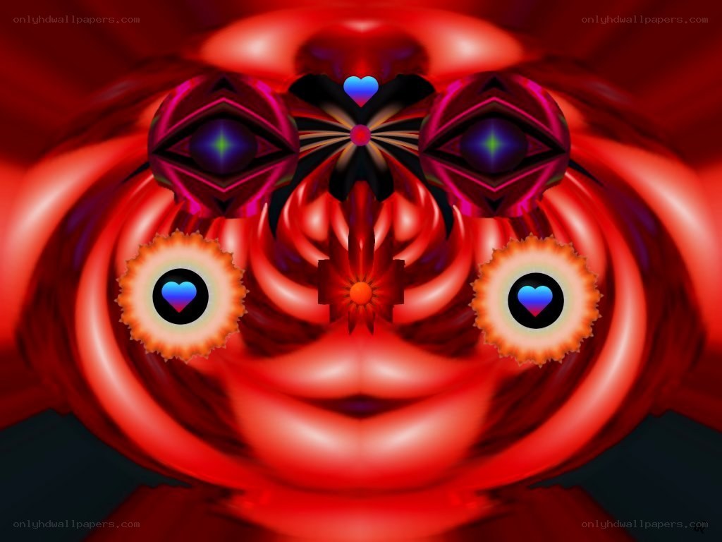 abstract red digital art