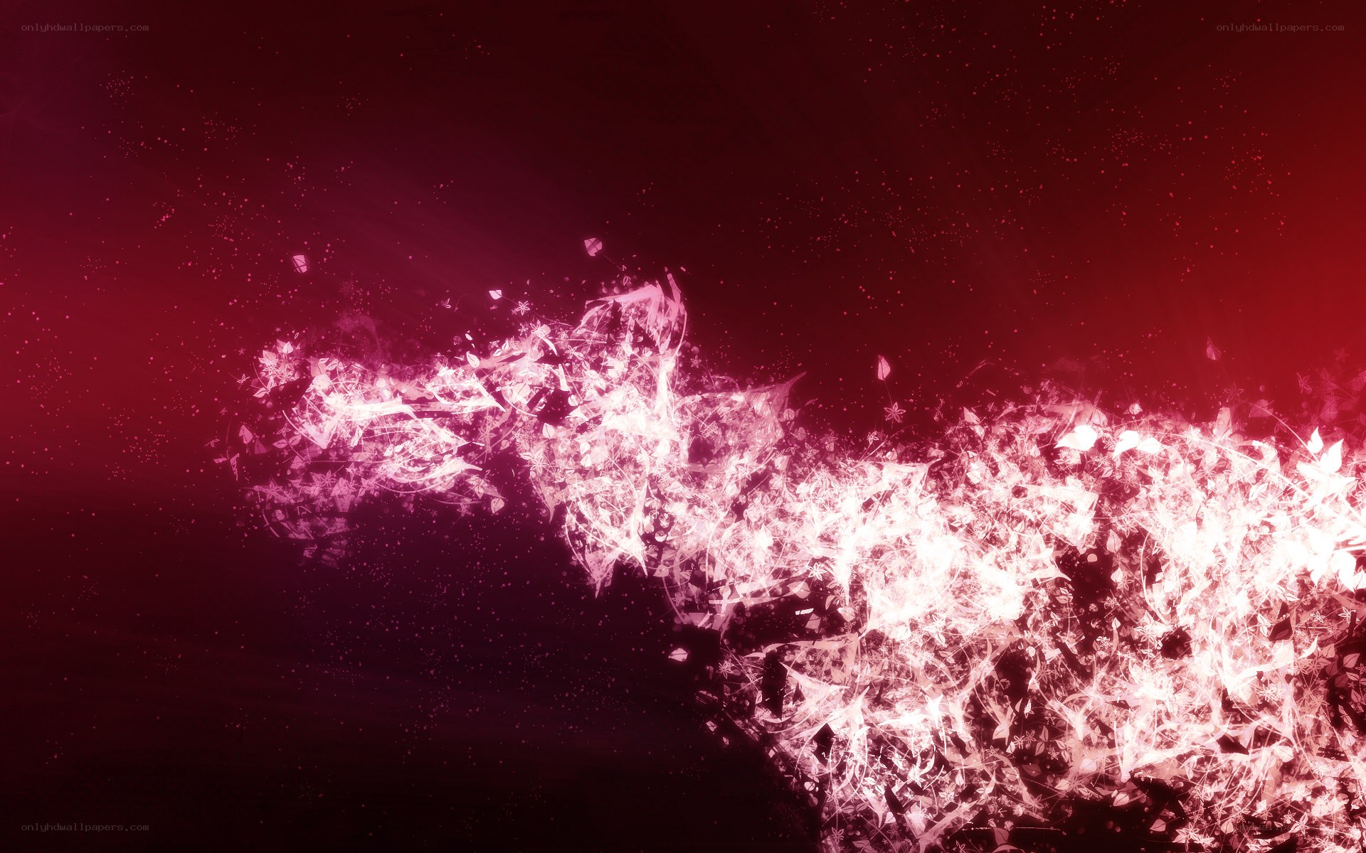 abstract red energy burst