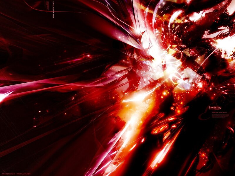 Abstract Red Energy Burst — Dramatic