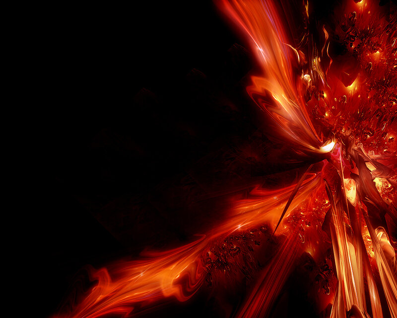 Abstract red energy explosion