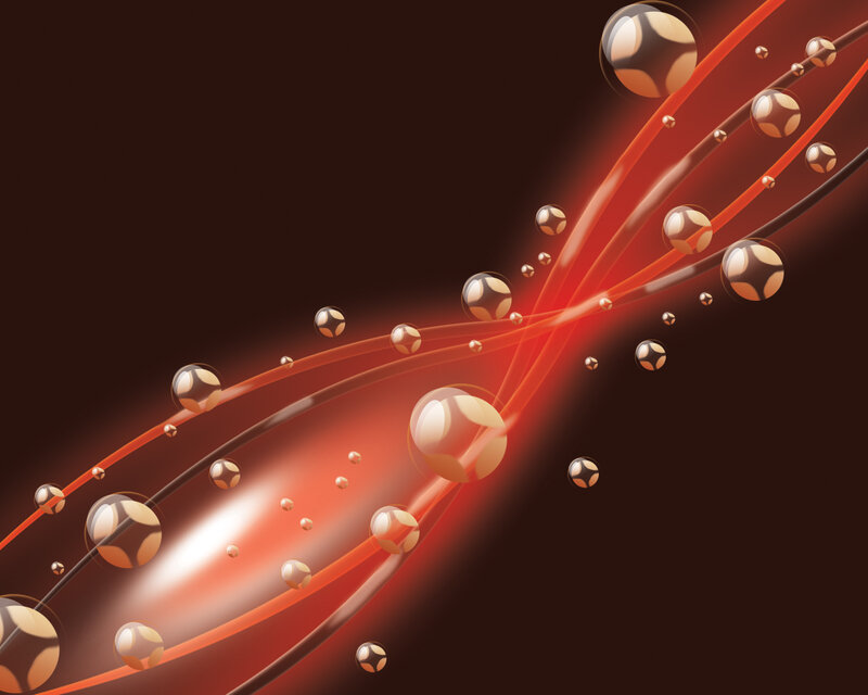 Abstract red energy flow
