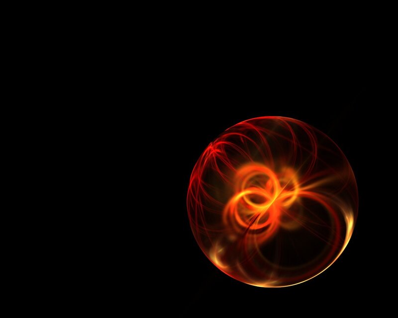 Abstract red energy sphere
