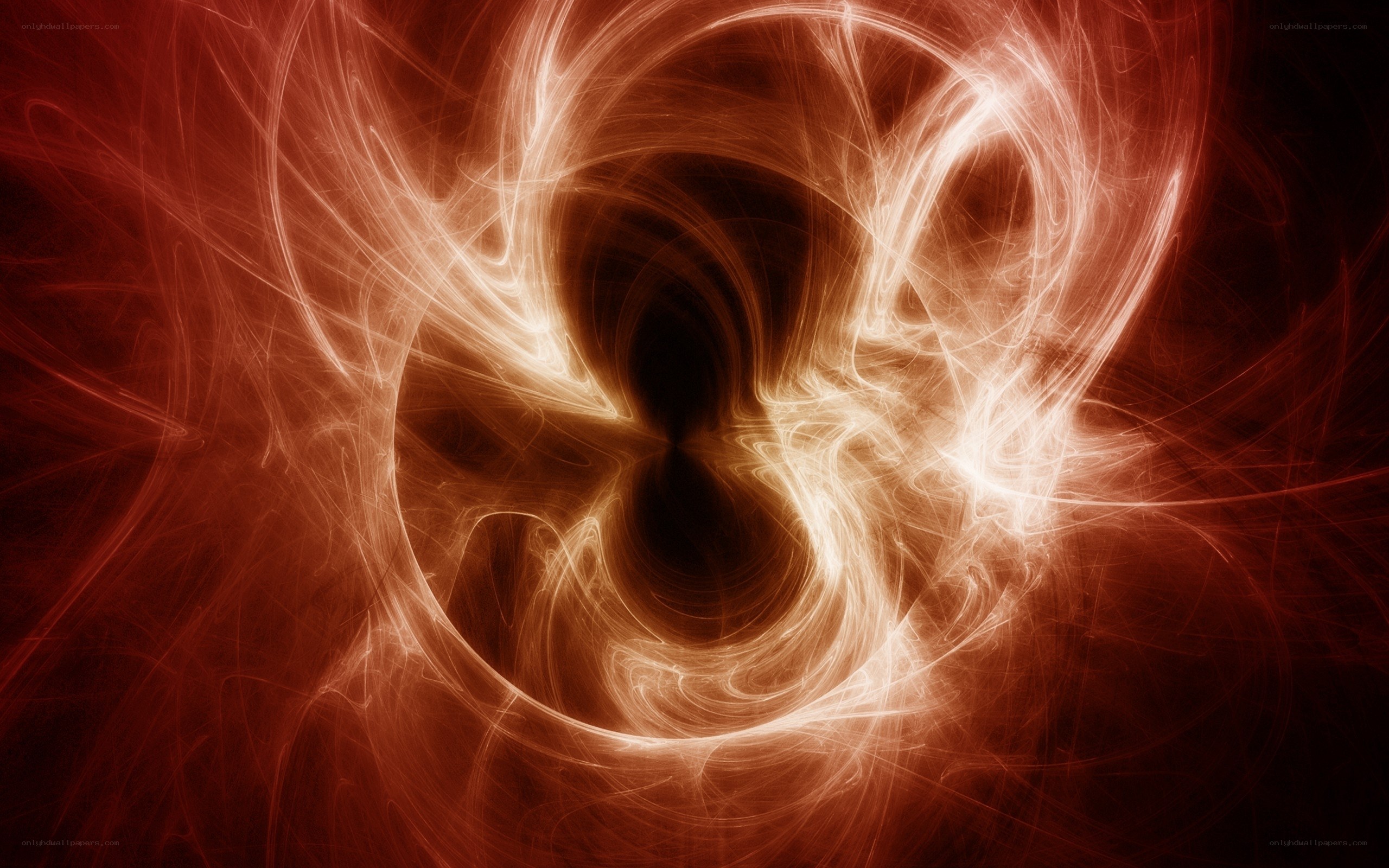 Abstract red energy swirl