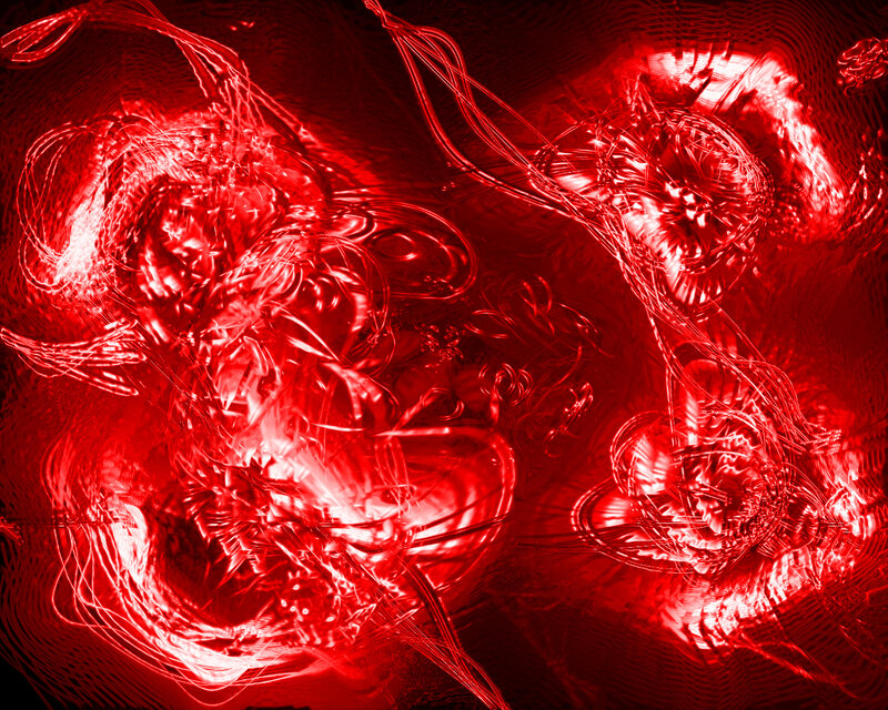 Abstract red energy swirls