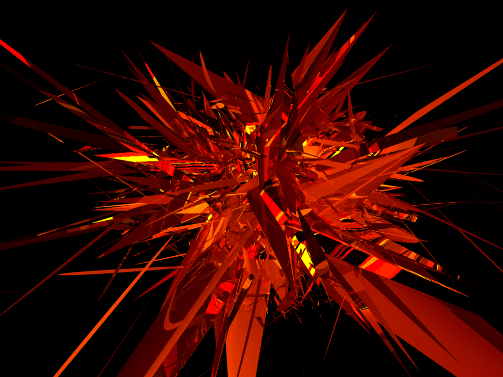 abstract red explosion