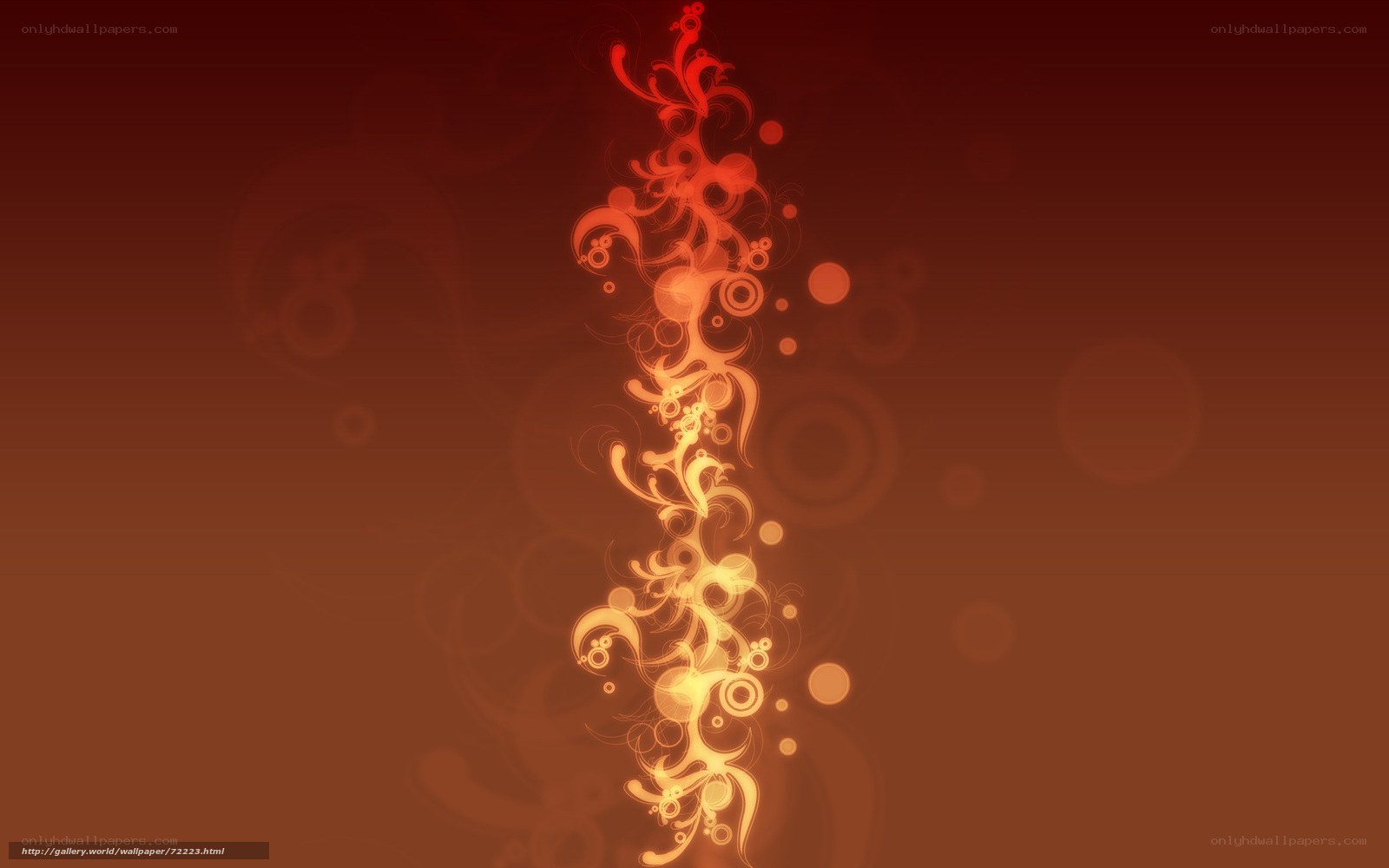 abstract red floral design