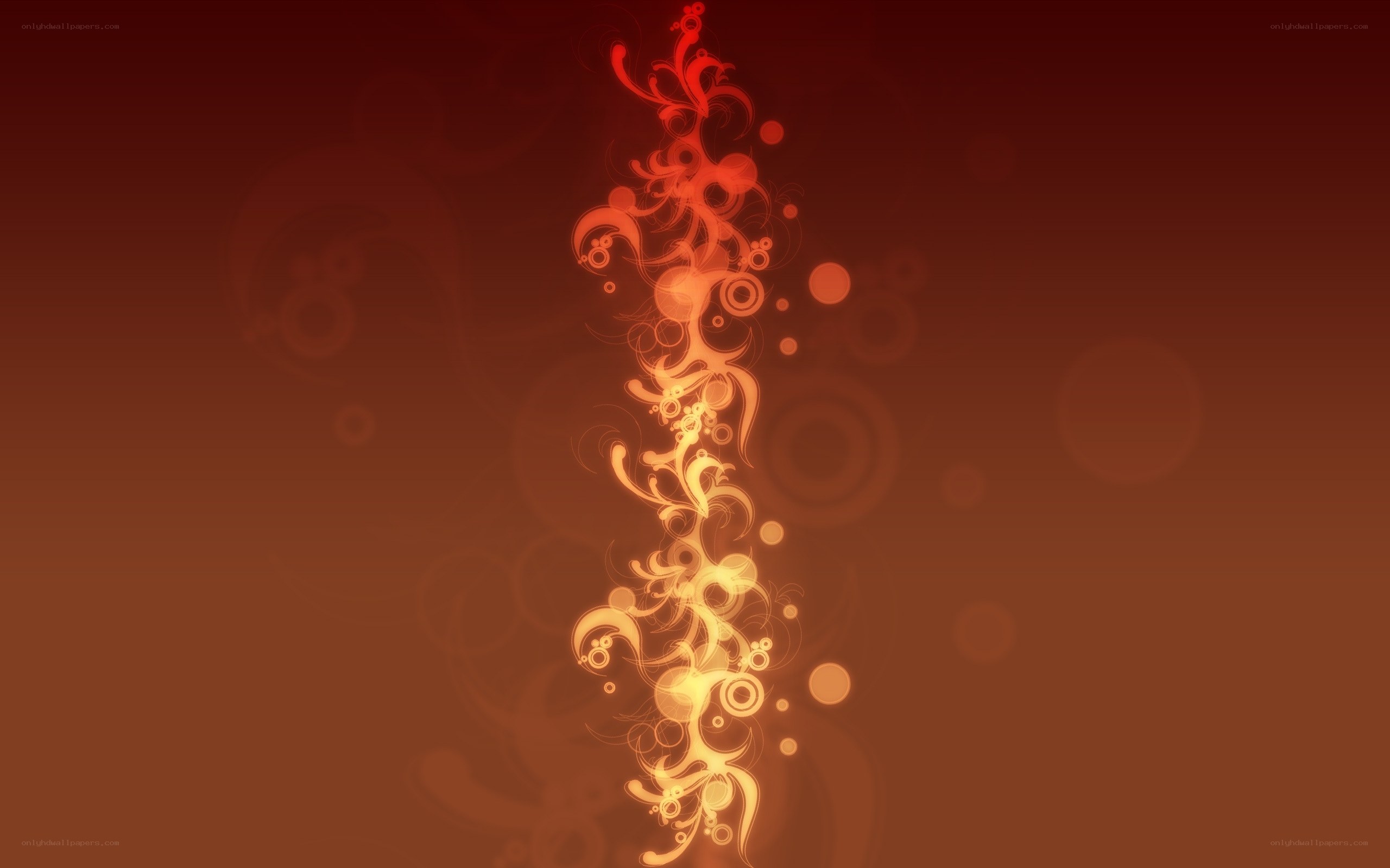 abstract red floral design