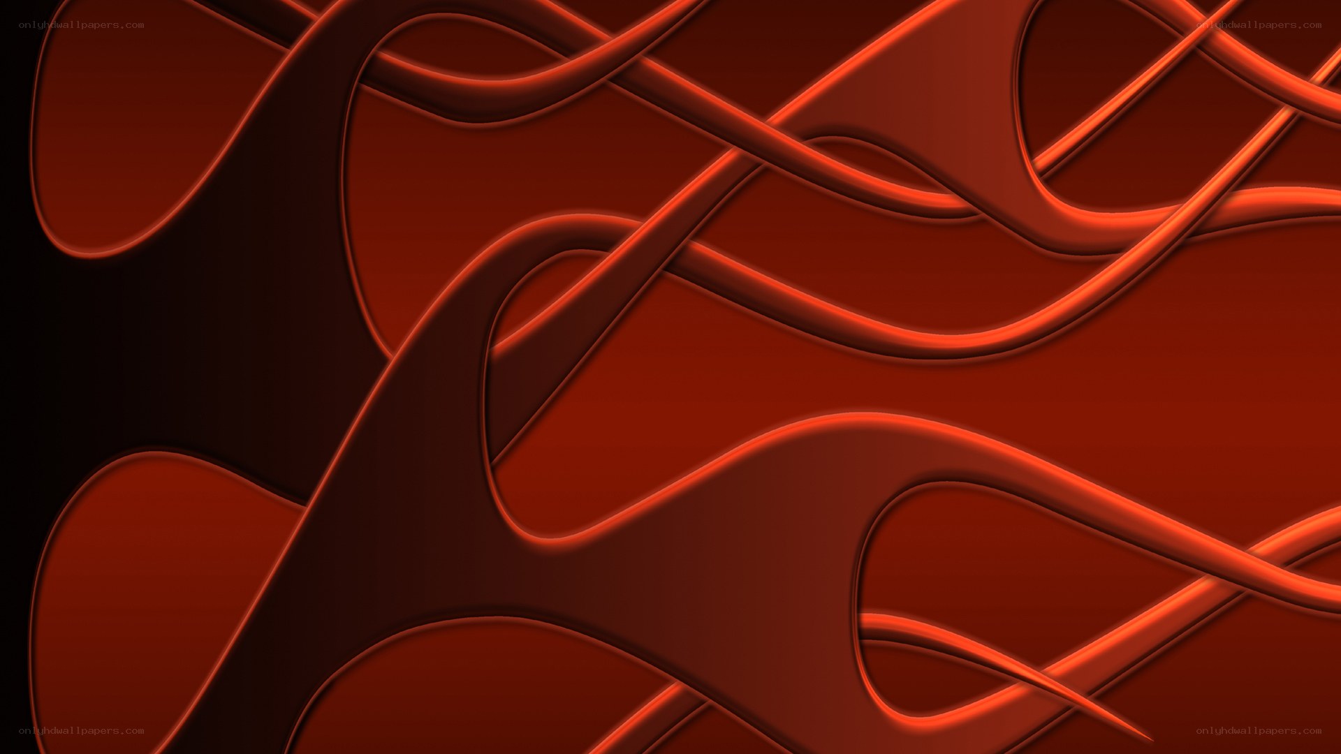 abstract red flowing lines