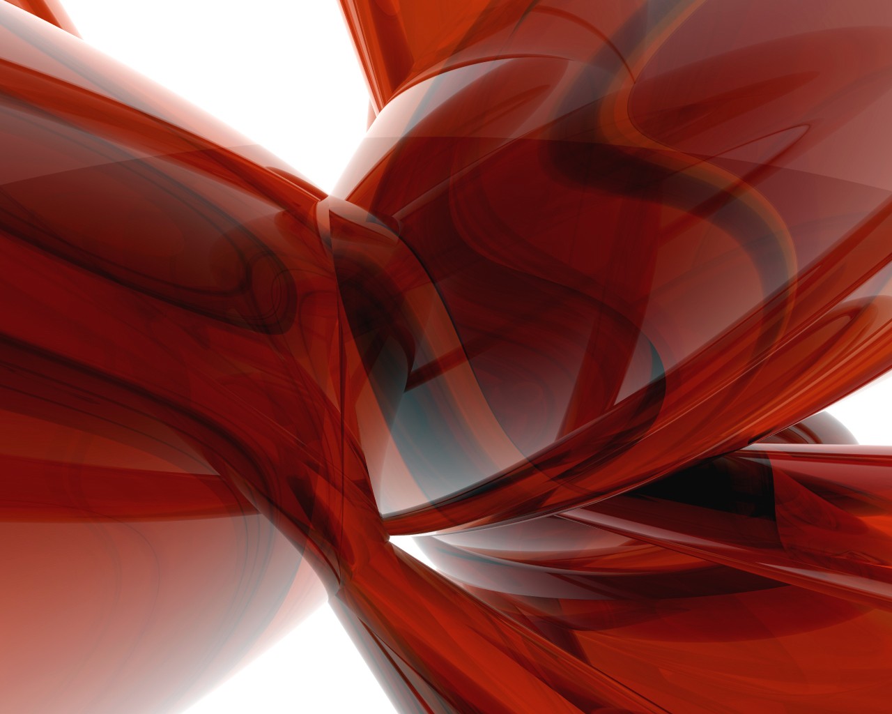 abstract red flowing shapes