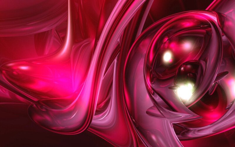 Abstract red fluid art