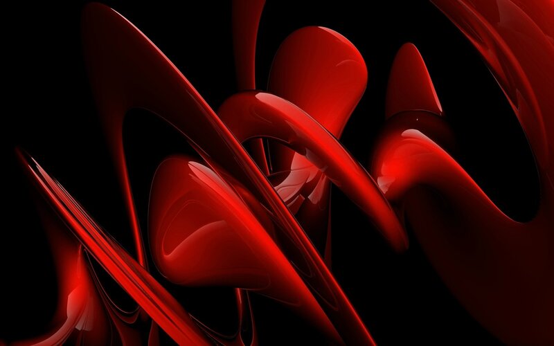 Abstract red fluid shapes