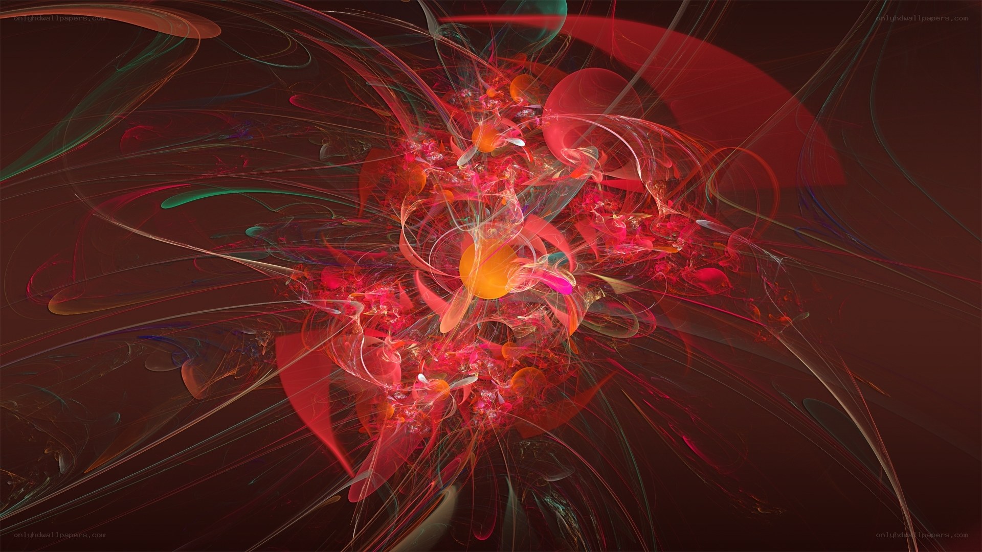 Abstract red fractal art